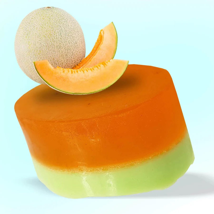 Musk Melon Soap - Hydrating soap with musk melon extract for soft, smooth, and glowing skin.