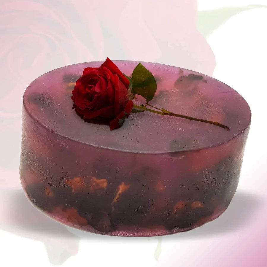 Romantic Rose Soap - Soothing and hydrating soap with rose extracts for soft, radiant skin.