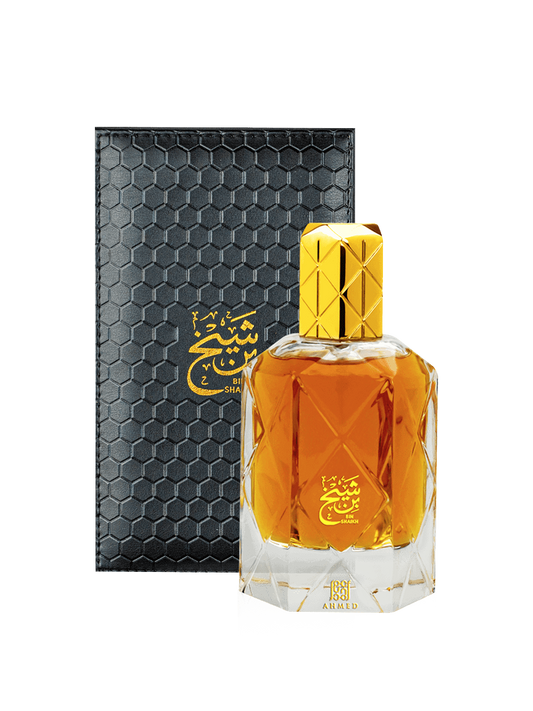Bin Shaikh perfume bottle with Arabic royal design