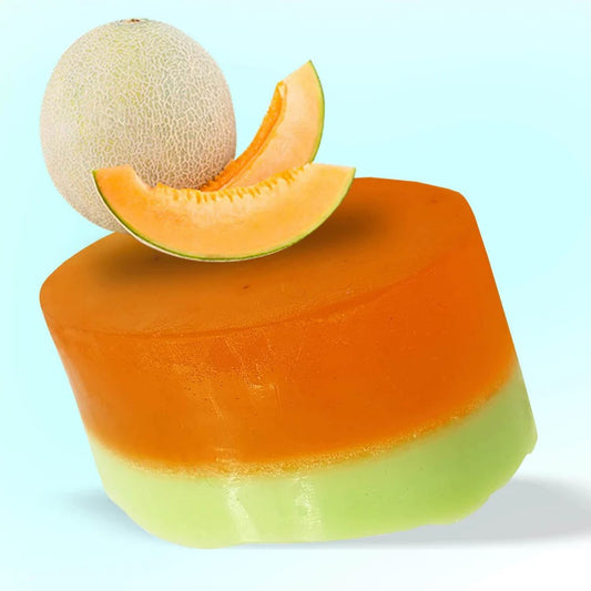 Musk Melon Soap - Hydrating soap with musk melon extract for soft, smooth, and glowing skin.