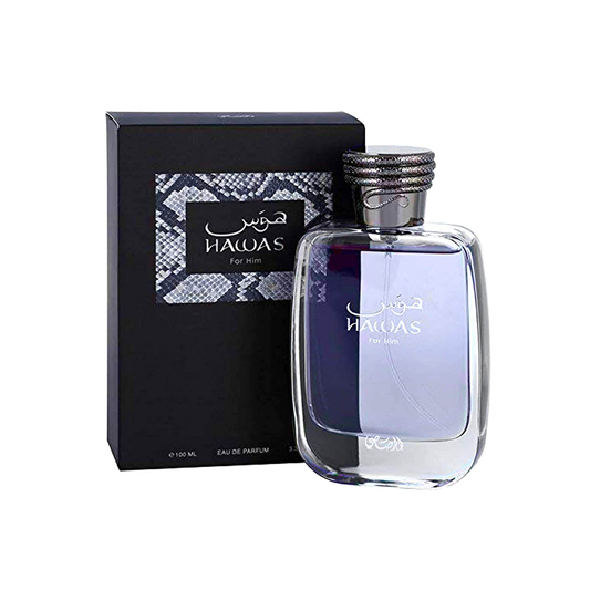 Rasasi Hawas perfume for men bottle front view